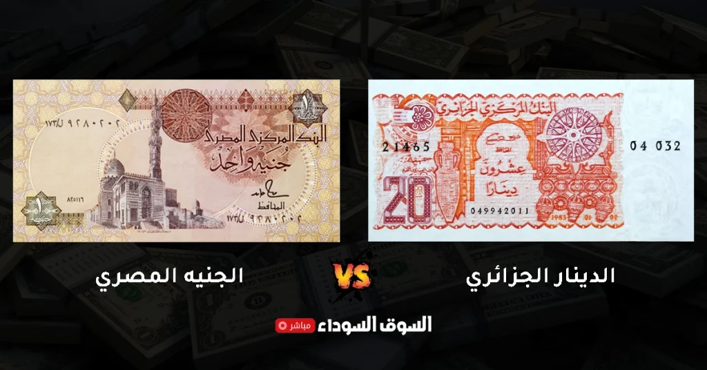 سعر الدينار الجزائري مقابل الجنيه المصري في السوق السوداء​